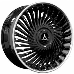 24x10 Artis Juicy XL Gloss Black w/ Stainless Steel Chrome Lip (CUSTOM)