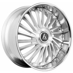 24x9 Artis Renegade XL Silver Machined w/ Stainless Steel Chrome Lip (CUSTOM)