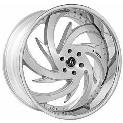 Staggered Full Set: Artis Spada Silver w/ Brushed Face & Chrome Stainless Steel Lip