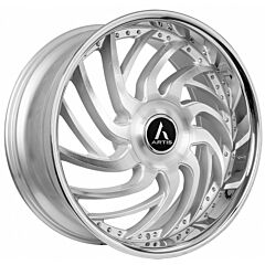 Staggered Full Set: Artis Vantage XL Silver Machined w/ Stainless Steel Chrome Lip