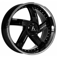 26x9 Artis Vestavia XL Gloss Black w/ Stainless Steel Chrome Lip (CUSTOM)