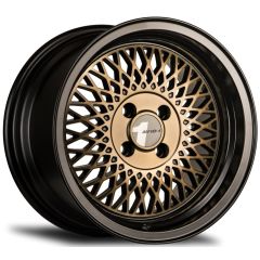 (Special Pricing) 15x8 AVID.1 AV-18 Bronze w/ Black Lip 4x100 25mm