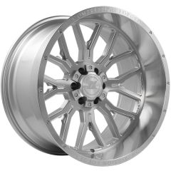 26x14 AXE Offroad AX6.1 Silver Brushed Milled w/ Mirror Lip (Compression Forged) (* May Require Trimming)  6x135 6x5.5/139.7 -76mm
