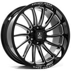 24x12 AXE Offroad Chronus Gloss Black Milled (* May Require Trimming)5x5/127 5x5.5/139.7 -44mm