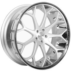 Staggered Full Set: AZAD AZ99 Brushed Silver w/ Chrome Stainless Steel Lip