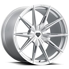 Staggered Full Set: Blaque Diamond BD-F29 Brushed Silver (Flow Forged)