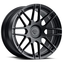 Staggered Full Set: Blaque Diamond BD-F12 Satin Black (Flow Forged)