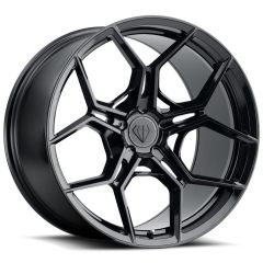Staggered Full Set: Blaque Diamond BD-F25 Gloss Black (Flow Forged)