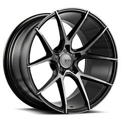 Staggered Full Set: Savini Black Di Forza BM14 Gloss Black w/ Double Dark Tint Face (Concave)