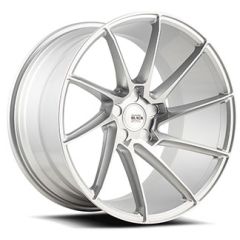 Staggered Full Set: Savini Black Di Forza BM15 Brushed Silver (True Directional) (Concave)