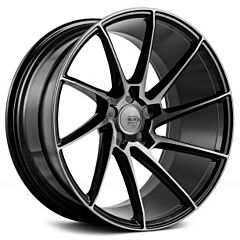 Staggered Full Set: Savini Black Di Forza BM15 Gloss Black w/ Double Dark Tint Face