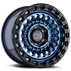 (Clearance - No Returns) 20x9.5 Black Rhino Sentinel Cobalt Blue w/ Black Lip 5x5/127 -18mm
