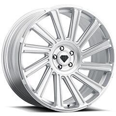 Staggered Full Set: Blaque Diamond BD-40 Silver w/ Machined Face