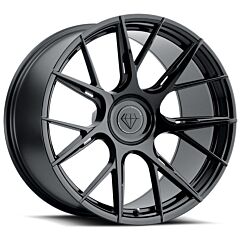 Staggered Full Set: Blaque Diamond BD-F18 Gloss Black (Flow Forged)