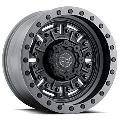(Clearance - No Returns) 20x9.5 Black Rhino Abrams Matte Gunmetal Textured 5x5/127 -18mm