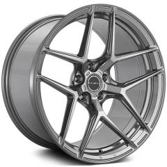22x10.5 Brixton Forged RF7 Gloss Brushed Titanium (Radial Forged) (Range Rover only) (Concave) 5x120 35mm
