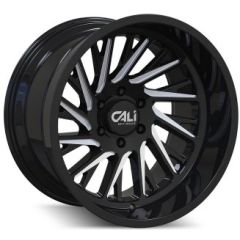 (Clearance - No Returns) 24x14 Cali Off-Road Pure 9114BM Gloss Black Milled (* May Require Trimming) 6x135 -76mm
