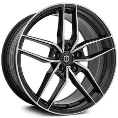 20x8.5 Curva Concepts CFF25 Gloss Black Machined (Flow Forged) 5x120 35mm