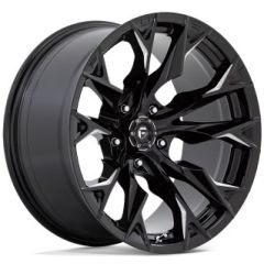 (Clearance - No Returns) 20x12 Fuel Off-Road Flame 5 Gloss Black Milled D803 (* May Require Trimming) 5x5.5/139.7 -44mm
