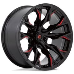 20x10 Fuel Off-Road Flame 5 Gloss Black Milled w/ Candy Red D823 5x5/127 -18mm