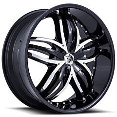 20x8.5 Diablo Angel Black w/ Chrome Inserts (CUSTOM)