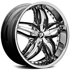 20x8.5 Diablo Angel Chrome w/ Black Inserts (CUSTOM)