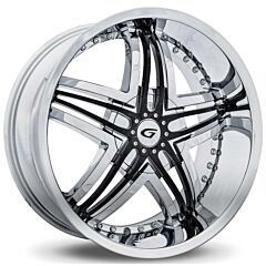 20x8.5 Diablo Blitz Chrome w/ Black Inserts (CUSTOM)