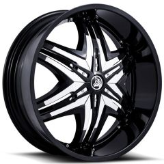 22x8.5 Diablo Elite Black w/ Chrome Inserts (CUSTOM)