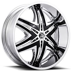 22x9.5 Diablo Elite Chrome w/ Black Inserts (CUSTOM)