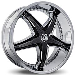 20x8.5 Diablo Reflection X Chrome w/ Black Accent (CUSTOM)