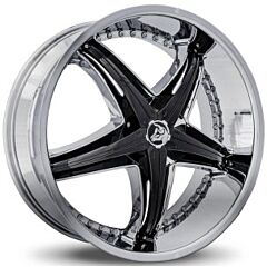 22x9.5 Diablo Reflection X Chrome w/ Black Accents (CUSTOM)