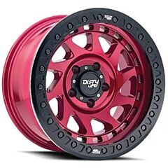 (Clearance - No Returns) 17x9 Dirty Life 9313 Nigma Race Beadlock Candy Red w/ Black Ring (True Beadlock) 8x170 -12mm
