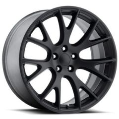 20x9 Dodge Hellcat Jeep Replica Wheel Satin Black FR70 5x5/127 30mm