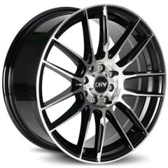 17x7.5 DRW D22 Gloss Black Machined Face 5x4.25/108 5x4.5/114.3 38mm