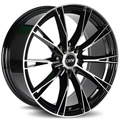 18x8 DRW D23 Gloss Black Machined Face 5x105 5x4.5/114.3 38mm