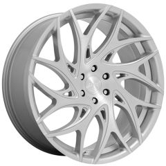 (Clearance) 24x10 DUB GOAT Silver Brushed Face S261 5x5.5/139.7 25mm