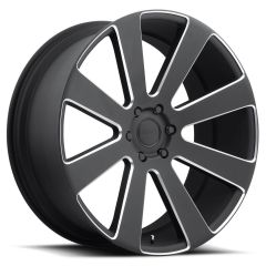 24x10 Dub 8-Ball Matte Black/Milled S187 6x5.5/139.7 20mm