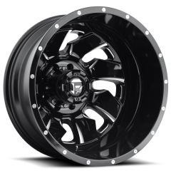 20x8.25 Fuel Off-Road Cleaver Gloss Black Milled Dually Rear Outer D574 8X210 -195MM 154.3 C.B.
