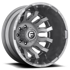 20x8.25 Fuel Off-Road Blitz Platinum Brushed & Tinted Dually Rear Outer D693 8X200 -202MM 142.0 C.B.