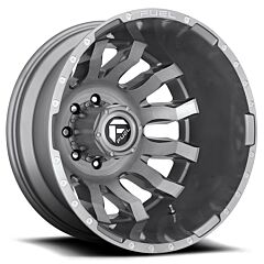(Clearance - No Returns) 20x8.25 Fuel Off-Road Blitz Platinum Brushed & Tinted Dually Rear Outer D693 8X210 -246MM 154.3 C.B.