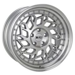 (Special Pricing) 18x8.5 F1R R32 Machined Silver w/ Polished Lip 5x4.5/114.3 33mm