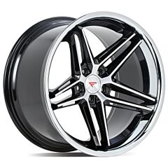 19x9.5 Ferrada CM1 Machine Black w/ Chrome Lip 5x4.5/114.3 20mm