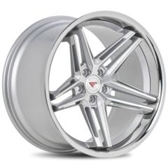 19x8.5 Ferrada CM1 Machined Silver w/ Chrome Lip 5x4.5/114.3 35mm