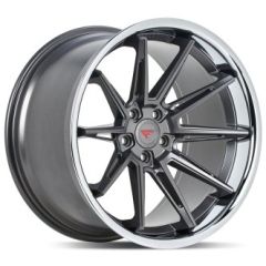 19x8.5 Ferrada CM2 Matte Graphite w/ Chrome Lip 5x112 25mm