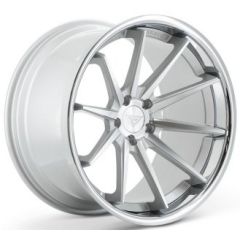 19x8.5 Ferrada FR4 Machine Silver w/ Chrome Lip 5x112 25mm