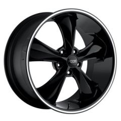 17x7 Foose Legend Gloss Black w/ Lip Groove F104 5x4.75/120.7 1mm