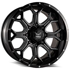 20x10 Force Off-Road F42 Gloss Black Milled 8x6.5/165 -12mm