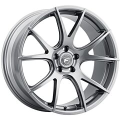 Staggered Full Set: Forgestar CF5V Gloss Anthracite (Flow Formed)