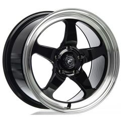 15x10 Forgestar D5 Drag Gloss Black Machined Lip (Flow Formed) 5x4.5/114.3 50mm