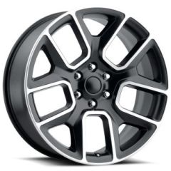 24x10 Dodge Ram 1500 Replica Wheel Satin Black Machined Face FR76 (5 Lug) 5x5.5/139.7 25mm